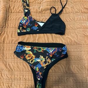 SHEIN Dragon Print Bikini Set